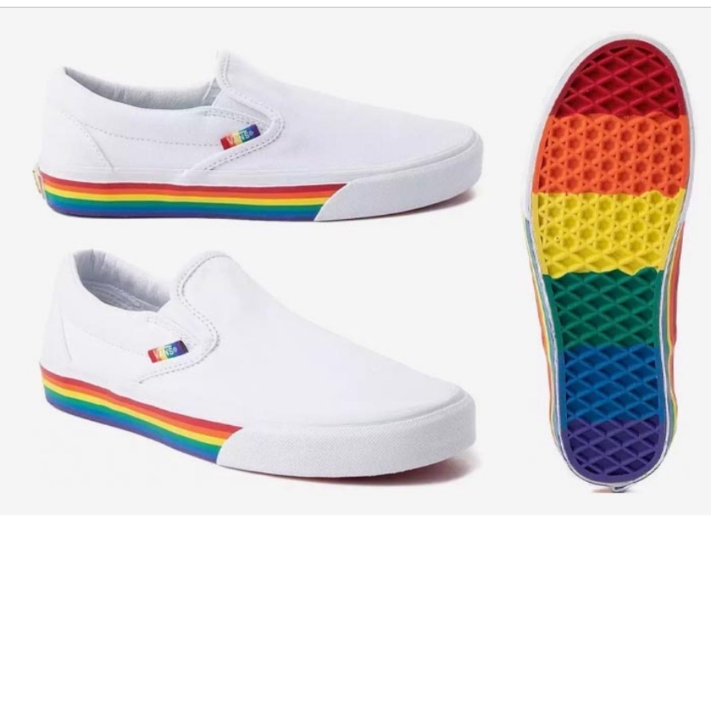 VANS limited edition classic slip on rainbow PRIDE